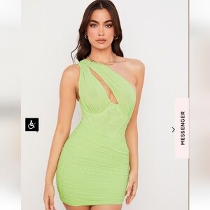 Clementine lime green mini corset dress